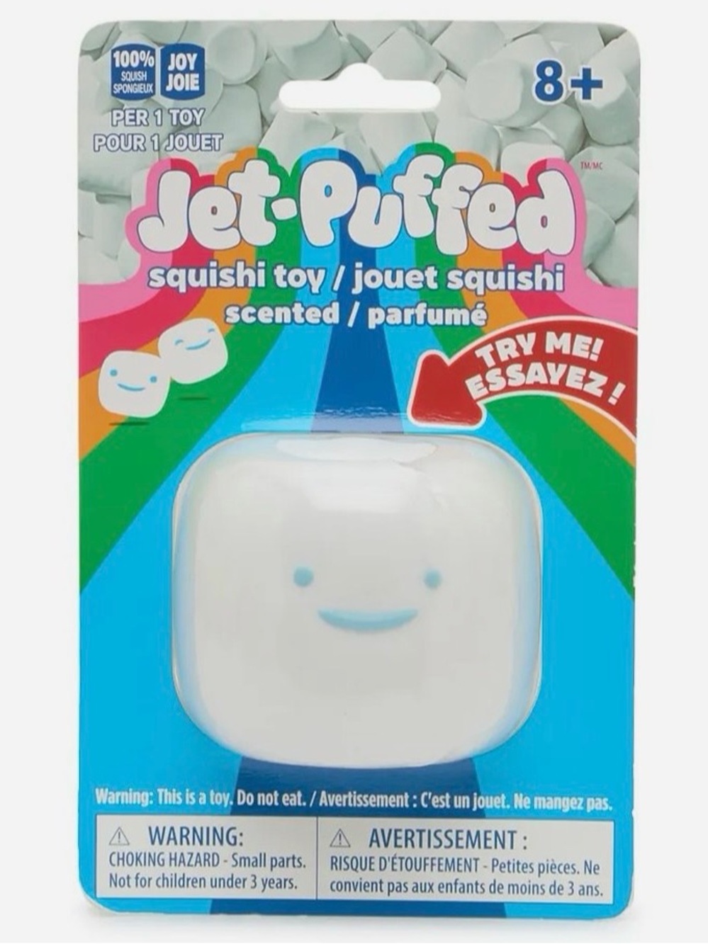 Squishy Marshmallow Scented Jet Puffed Marshmallow Man Toy - White